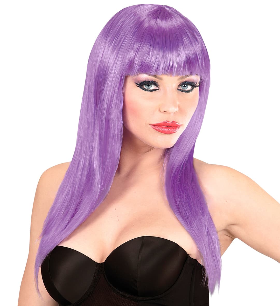 Hosszú lila paróka