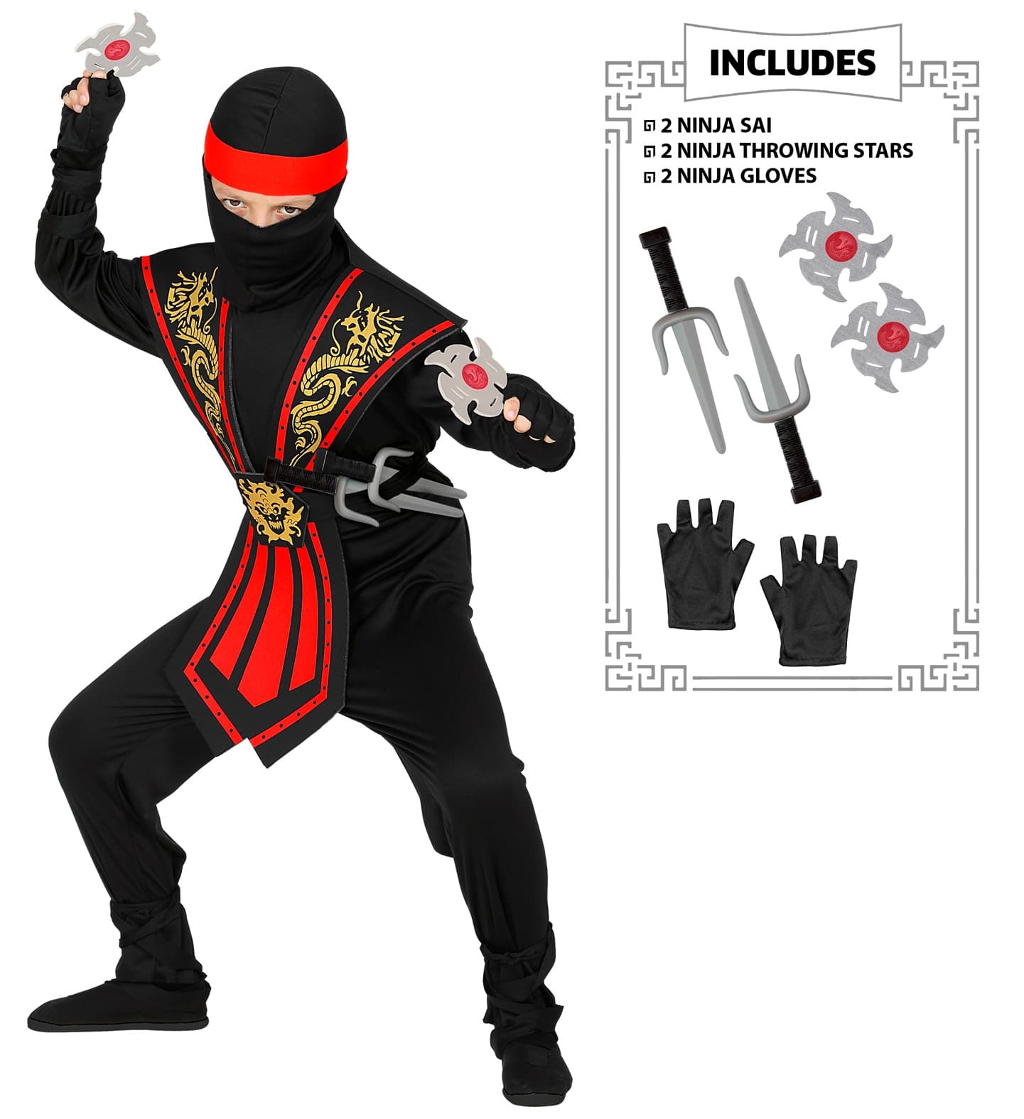 Kombat ninja jelmez 128-as