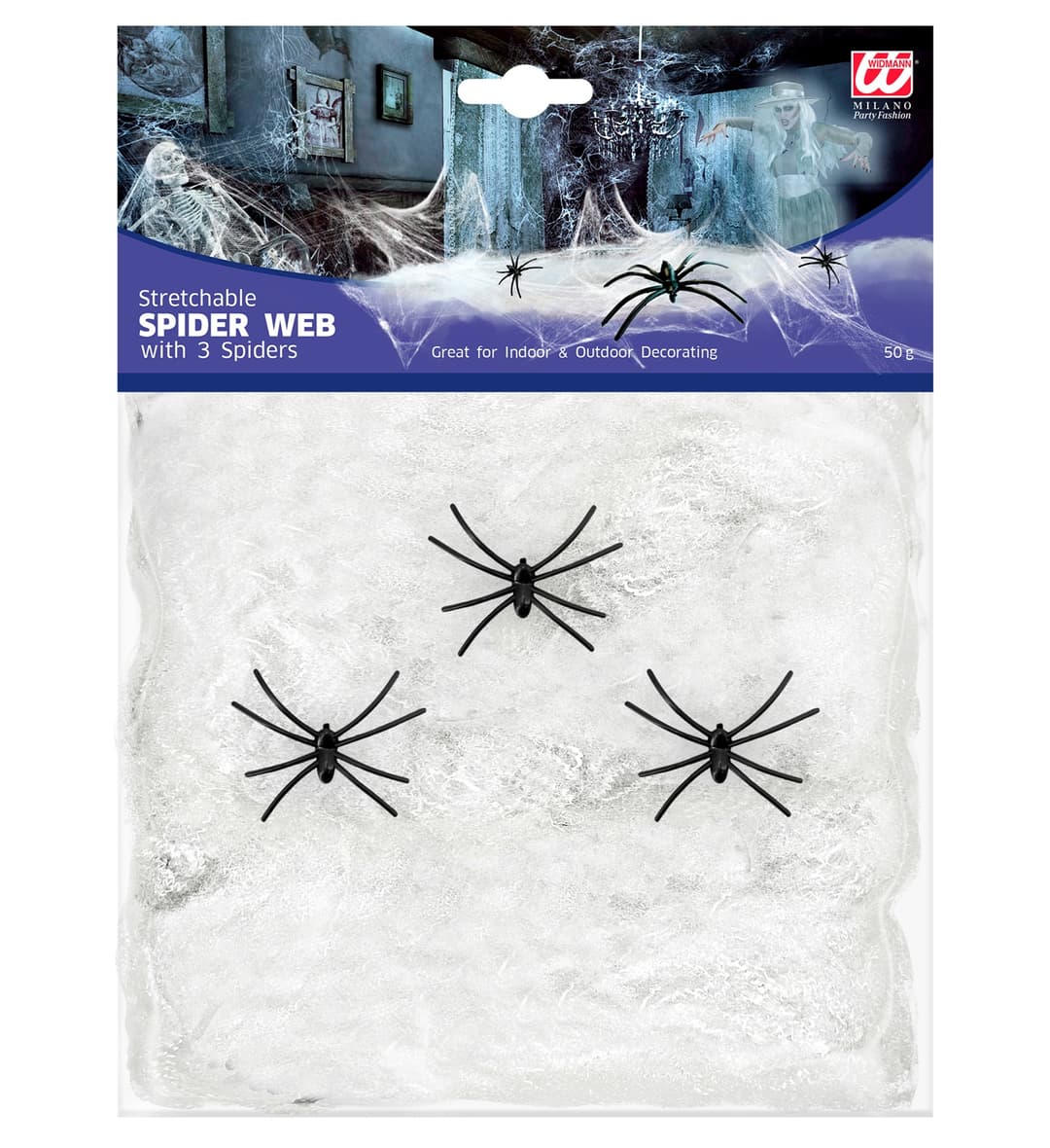 Fehér pókháló pókokkal