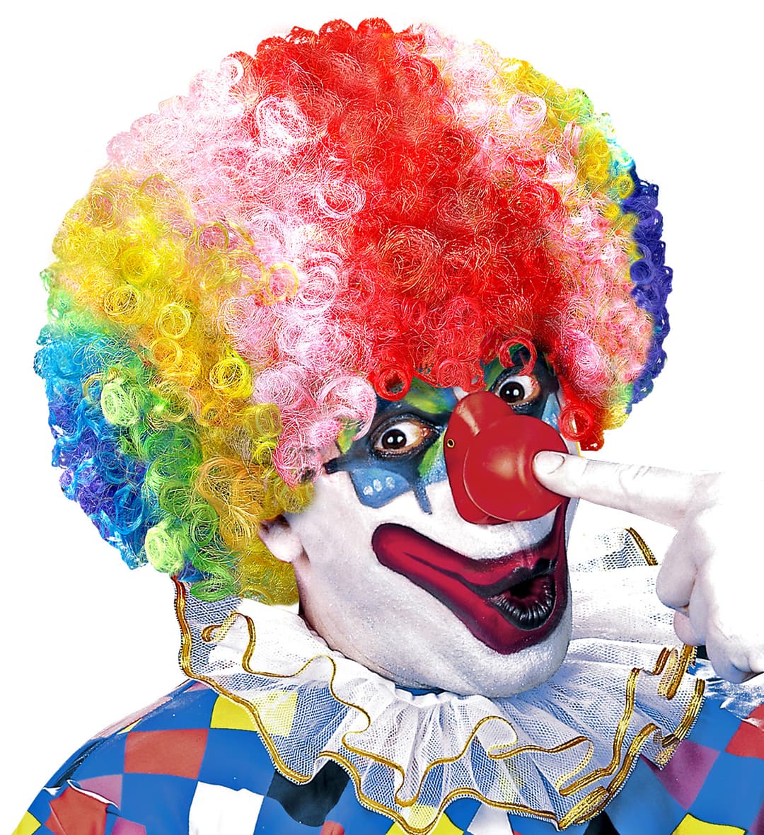 Bohóc paróka színes